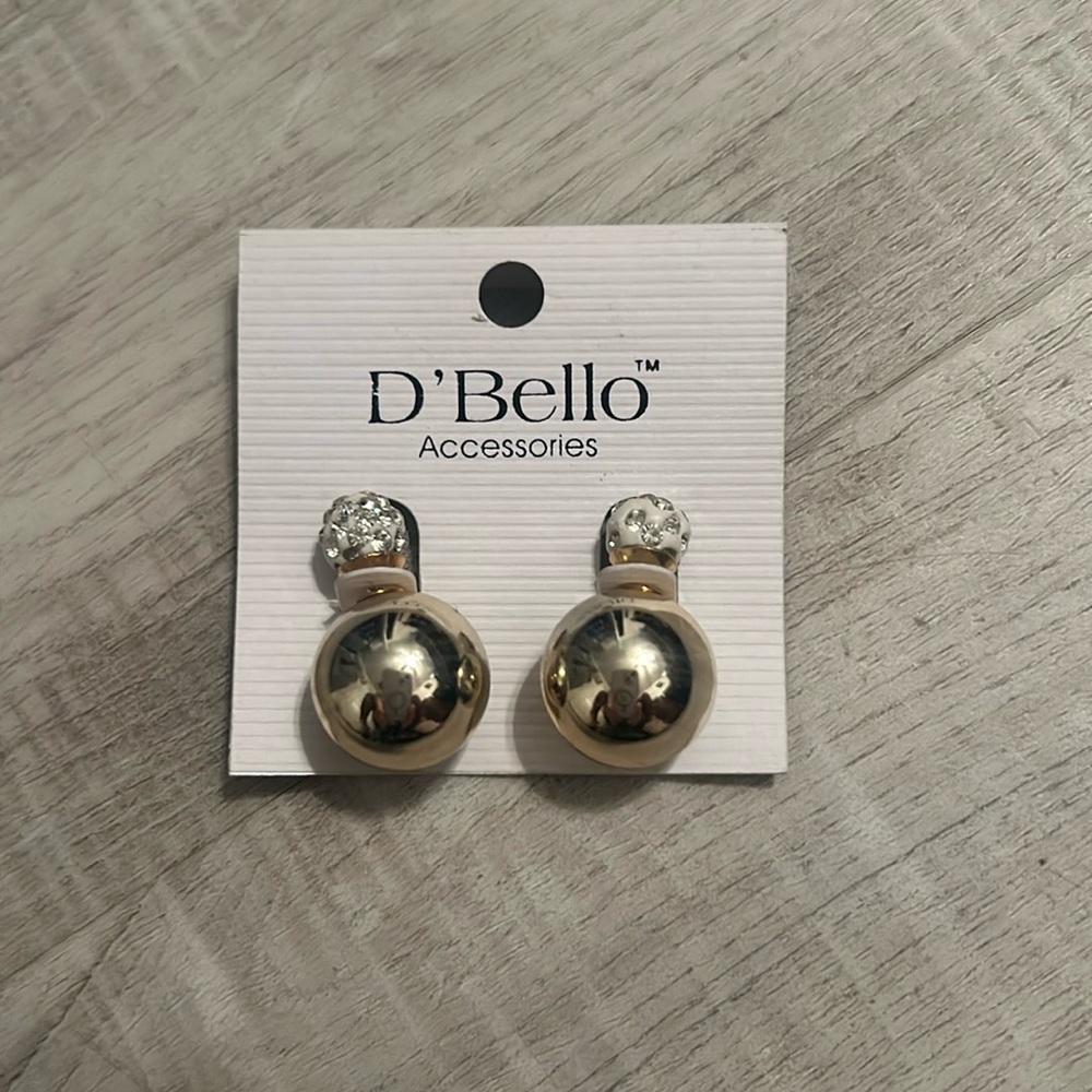 New Boutique Gold/Rhinestone Earrings